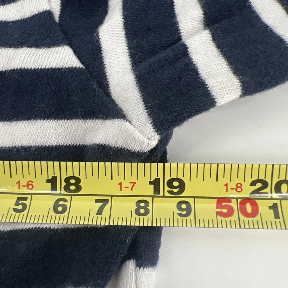 Abercrombie & Fitch Shirt Mens Medium Blue White Striped Long Sleeve Pocket Logo - Picture 7 of 8